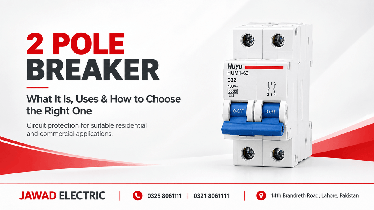 2 Pole Breaker (Two Pole Double Pole Circuit Breaker) In Pakistan